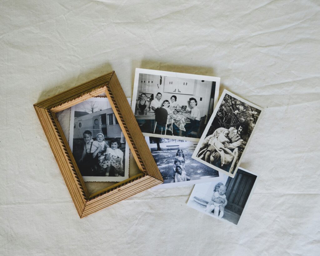 displaying family photos